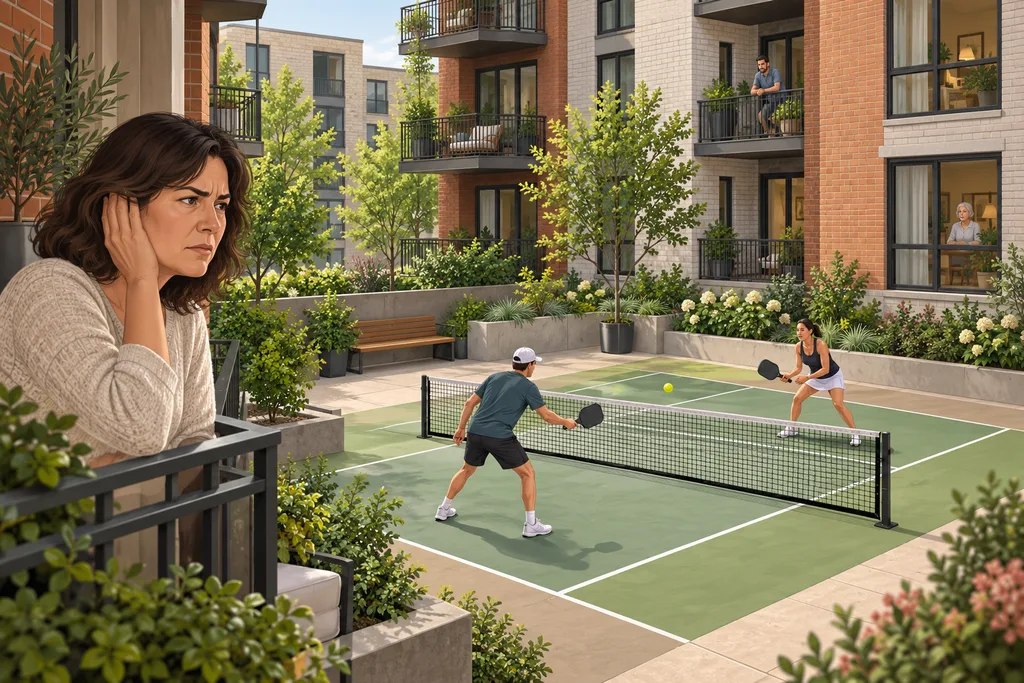 Illustration de l'article « Pourquoi le bruit du pickleball gêne-t-il autant les voisins ? »